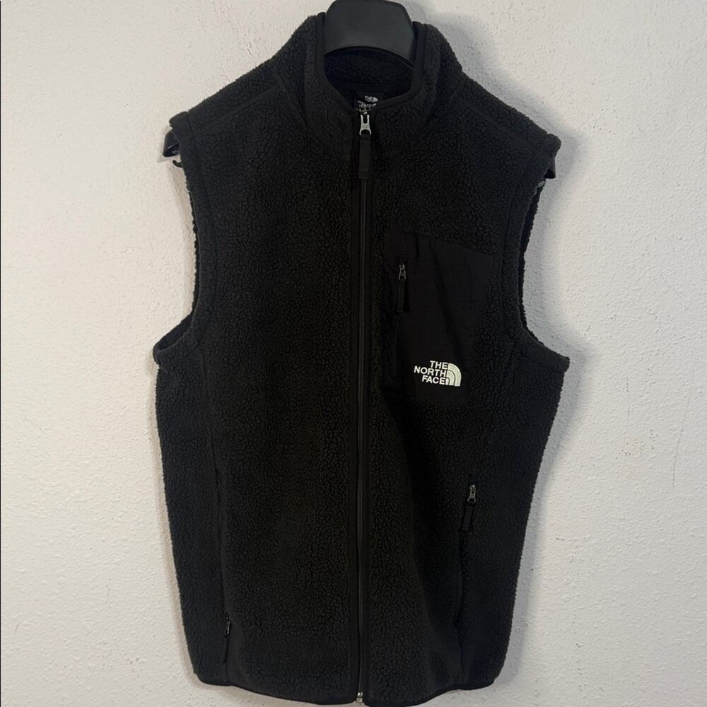 The North Face Men Black Fleece Vest Size M
